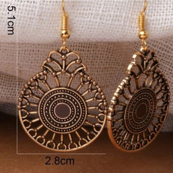 Sale! Elegant Bronzed Drop Earrings - Picture 4 of 5
